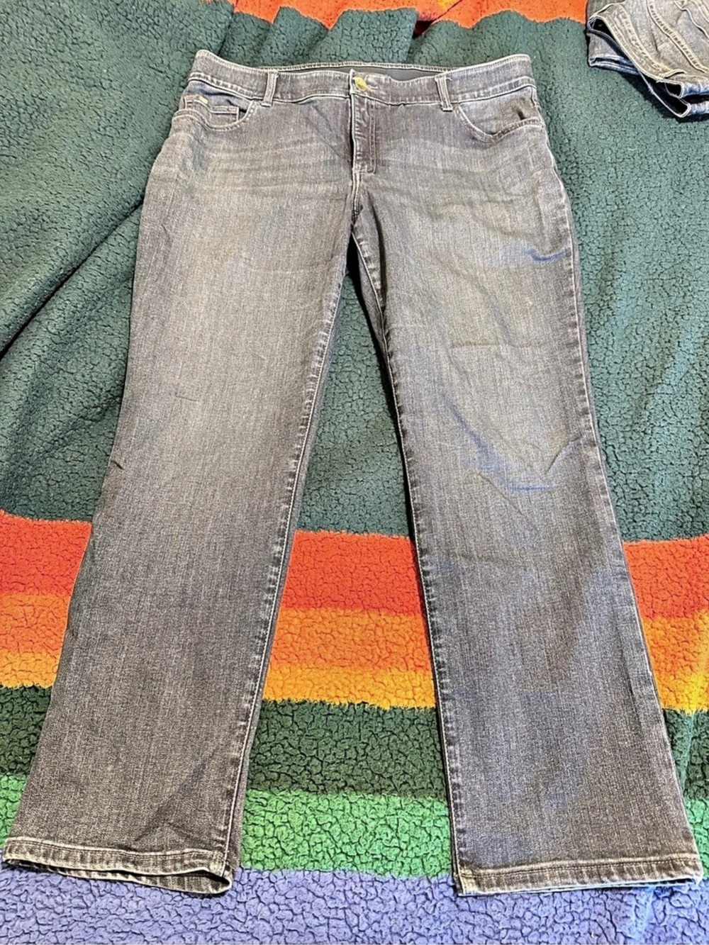 Lee Mid Rise Bootcut Jeans Gray Size 18W